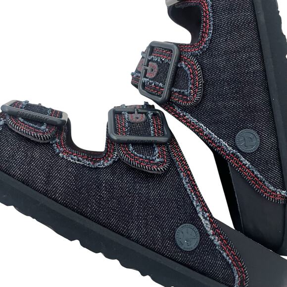 Birkenstock Arizona Denim Sandals Stone Dark Washed size 40 Gorpcore Slide 1774 - Picture 9 of 12